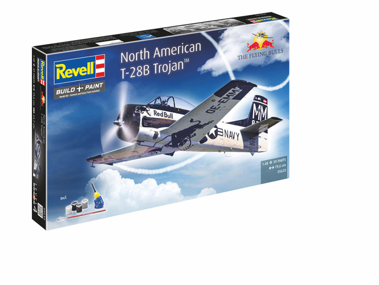 Revell maquette avion 05635 Flying Bulls T-28 Trojan Maquette Revell avec accessoires de base 1/48