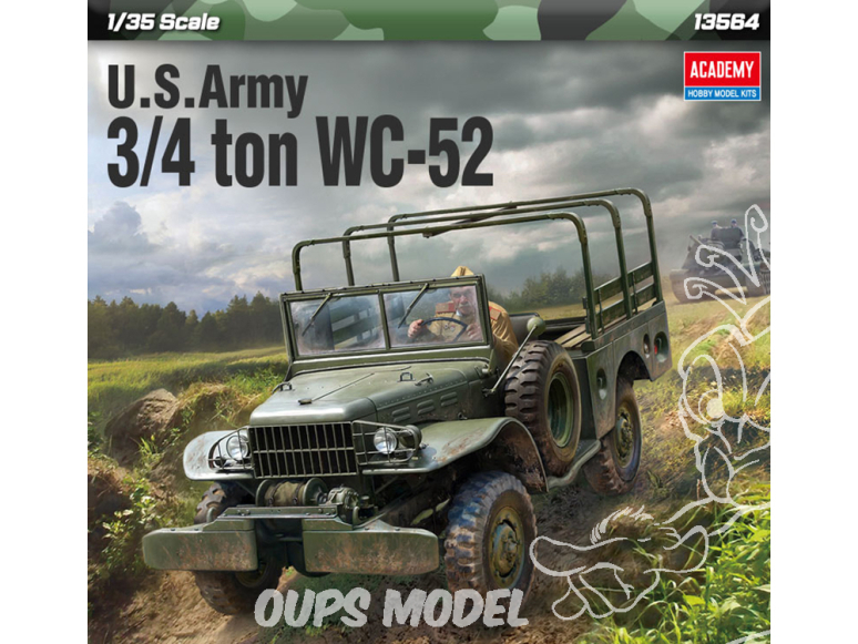 Academy maquette militaire 13564 U.S. Army 3/4 ton WC-52 1/35