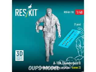 ResKit Figurine RSF48-0118 A-10A Thunderbolt II pilote position debout, scène 1 1p 1/48
