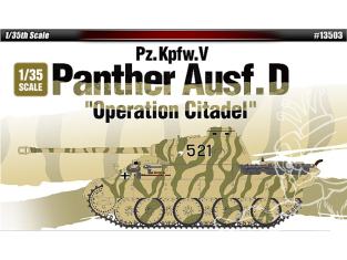 Academy maquette militaire 13503 Panther Ausf.D "Operation Citadel" Pz.Kpfw.V 1/35