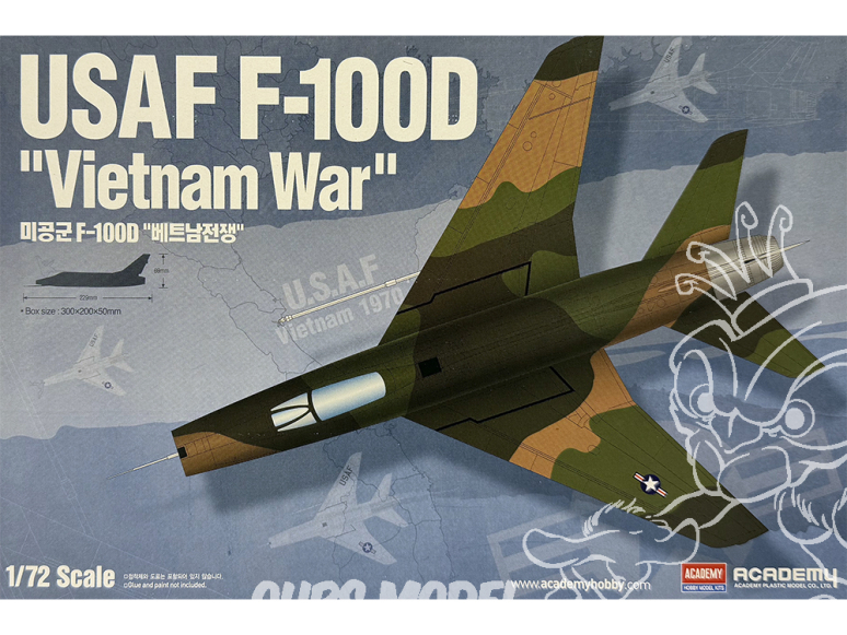 Academy maquette avion 12553 F-100D USAF "Vietnam War" 1/72