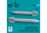 ResKit kit RS72-0588 Bombes nucléaires B43-0 2 pièces, imprimées en 3D 1/72