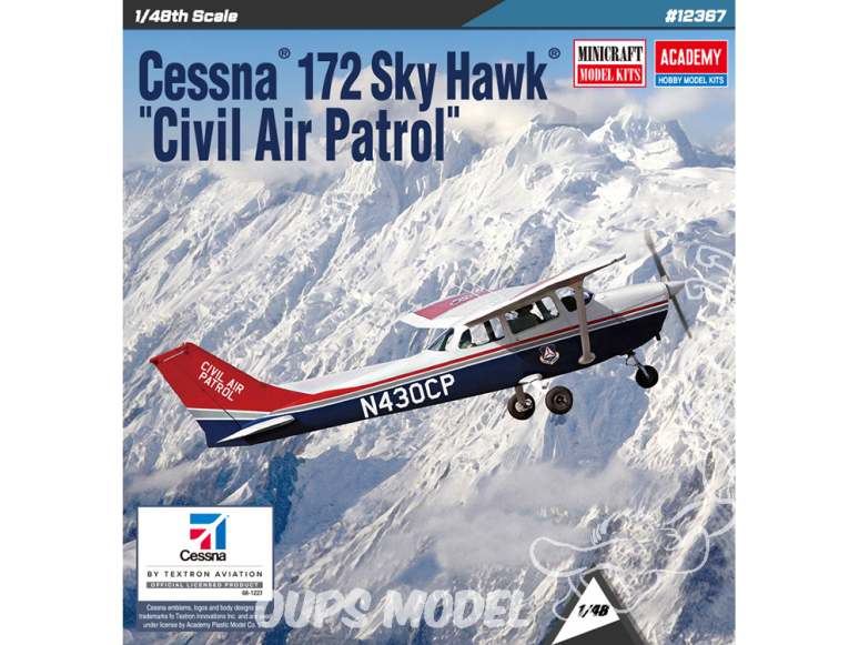 Academy maquette avion 12367 Cessna 172 Sky Hawk "Civil Air Patrol" 1/72