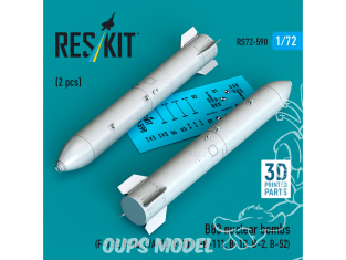 ResKit kit RS72-0590 Bombes nucléaires B83 2pièces imprimées en 3D 1/72