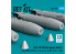 ResKit kit RS72-0597 Bombes au napalm BLU-1B (750 lb) à ailerons MXU-393/B 4p 3D 1/72