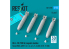 ResKit kit RS72-0598 Bombes au napalm BLU-1B 750 lb à ailerons MXU-469/B 4p 3D 1/72