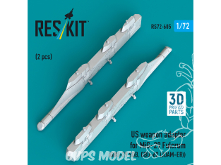 ResKit kit RS72-0605 Adaptateur d'armement américain pour MiG-29 Fulcrum 2 pièces : GBU-39 SDB, GBU-62 JDAM-ER 3D 1/72