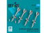 ResKit kit RS72-0581 Missiles R-27ER AA-10 Alamo-C 4 pièces imprimés en 3D 1/72