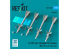 ResKit kit RS72-0582 Missiles R-27ET AA-10 Alamo-D 4 pièces imprimés en 3D 1/72