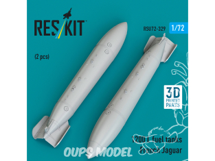 ResKit RSU72-0329 Réservoirs de carburant de 1200 L pour Jaguar français 2pièce imprimée en 3D 1/72