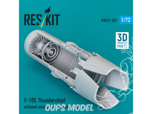 ResKit amelioration RSU72-0331 Tuyère d'échappement du F-105 Thunderchief pour maquette Trumpeter impression 3D 1/72