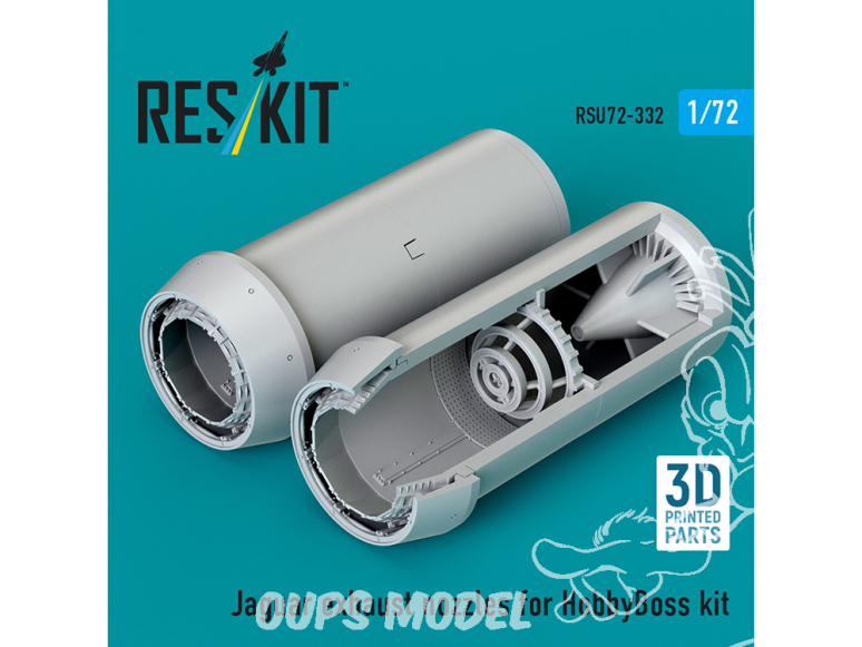 ResKit amelioration RSU72-0332 Embouts d'échappement Jaguar pour kit HobbyBoss imprimés en 3D 1/72