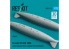 ResKit RSU72-0294 Réservoirs de carburant sous les ailes Tornado IDS/ECR 1500L soudés germano-italien 2pièce imprimée en 3D 1/72