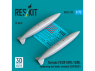 ResKit RSU72-0272 Réservoirs carburant sous les ailes de 1500 L Tornado F3/GR1/GR4, rivetés RAF/RSAF 2pièce imprimée en 3D 1/72