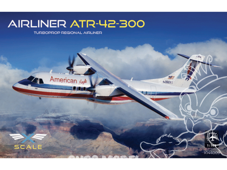 X-Scalemodels maquette avion X144009 ATR-42-300 American Eagle 1/144