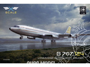 X-Scalemodels maquette avion X144008 B 707-124 Continental Airlines 1/144
