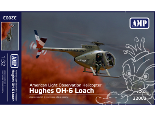 AMP maquette helico 32003 Hugues OH-6 Loach 1/32