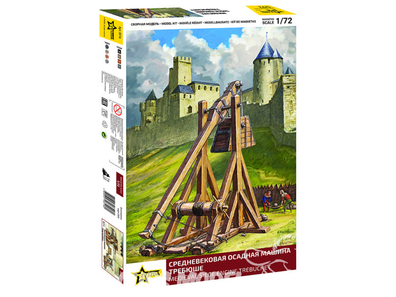 Zvezda maquette historique 8516 Machine de siège médiévale Trébuchet 1/72