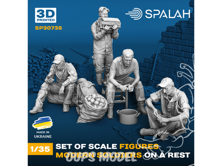 Spalah kit figurine SP30735 Soldats modernes au repos 1/35