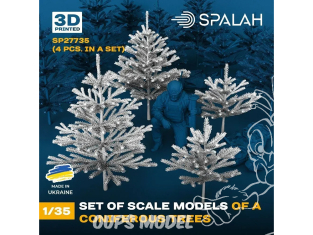 Spalah kit figurine SP27735 Arbres conifères 4 piéces 1/35