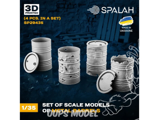 Spalah SP29435 Barils métalliques 4 piéces 1/35