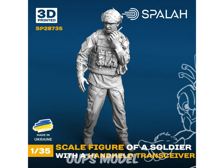 Spalah kit figurine SP28735 Soldat avec émetteur-récepteur portatif 1/35