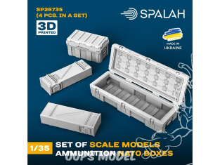 Spalah kit figurine SP26735 Boîtes de munitions OTAN 4 pièces 1/35