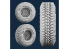 Spalah SP26635 Roues GOODYEAR WRANGLER pour camions militaires HMMWV avec 24 boulons 5p 1/35