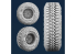 Spalah SP26435 Roues GOODYEAR WRANGLER pour camions militaires HMMWV avec 24 boulons 5P 1/35