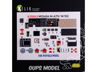 Kelik Decals 3D K35043 Intérieurs 3D M-ATV M1240A kit RFM 1/35 Kelik Decals 3D K35043 Intérieurs 3D M-ATV M1240A kit RFM 1/35