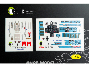 Kelik Decals 3D K32042 Décalcomanies 3D pour l'intérieur de la version export du MiG-21 F-13 kit Trumpeter 1/32