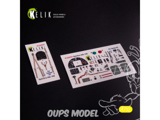 Kelik Decals 3D K32039 Spitfire Mk VIII décalcomanies 3D intérieures pour maquette Tamiya 1/32