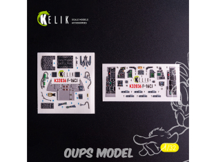 Kelik Decals 3D K32036 F-16CJ décalcomanies 3D intérieures pour maquette Tamiya 1/32