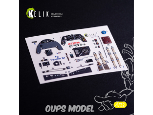 Kelik Decals 3D K32034 BF-109 G-6 décalcomanies 3D intérieures pour maquette Trumpeter 1/32
