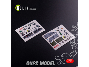 Kelik K48127 F-16CJ décalcomanies 3D intérieures pour maquette Tamiya 1/48