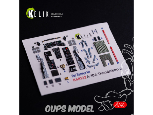 Kelik K48132 A-10A décalcomanies 3D intérieures pour maquette Tamiya 1/48
