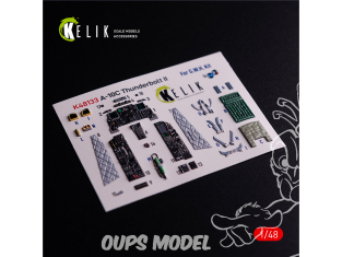 Kelik K48133 A-10C décalcomanies 3D intérieures pour kit GWH 1/48