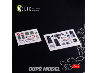 Kelik K48134 Décalcomanies 3D pour l'intérieur du F-101B VooDoo, compatibles avec le kit Zimi Model ou KittyHawk. 1/48