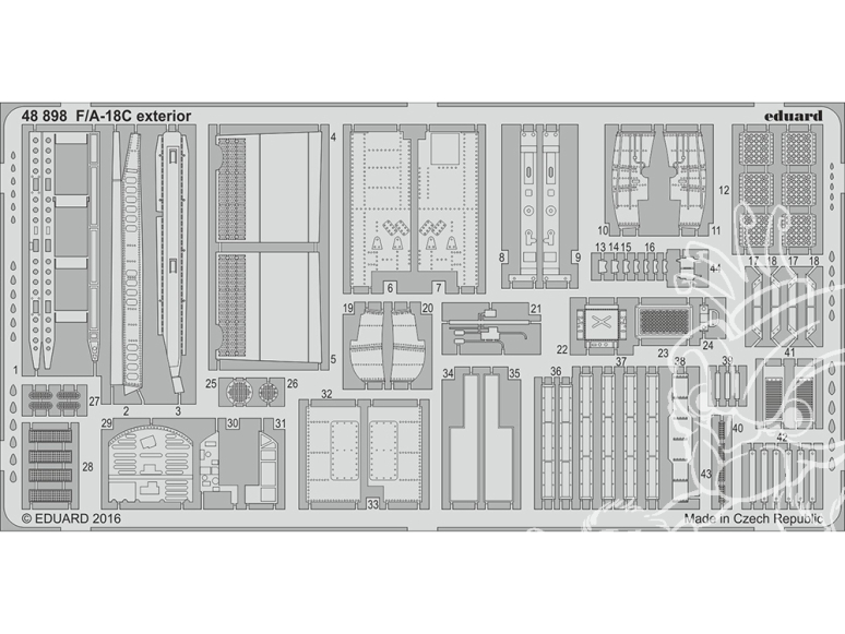 EDUARD photodecoupe avion 48898 Extérieur F/A-18C Kinetic 1/48