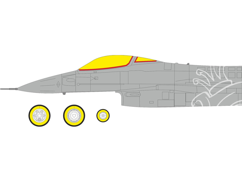 Eduard Express Mask EX1180 F-16CJ Block 50 TFace Tamiya 1/48
