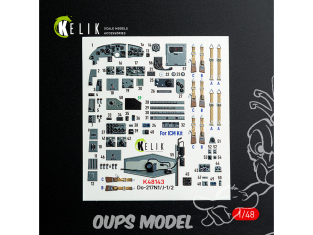Kelik K48143 Do-217 J/N décalcomanies 3D intérieures pour kit ICM 1/48