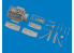 Eduard kit d'amelioration avion brassin Print 6481188 Baies de roues et jambes Heavyweight F-16C Tamiya 1/48