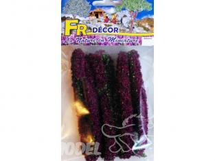 Fr Décor 204 Haies chenille floquée Fleuries mauve