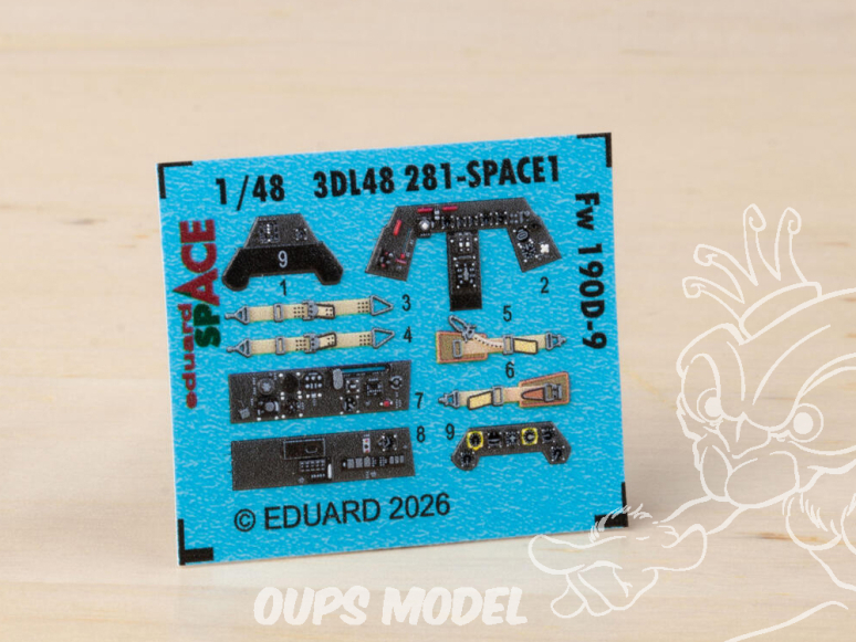 Eduard Space décalques 3D 3DL48281 Focke Wulf Fw 190D-9 Mini Art 1/48