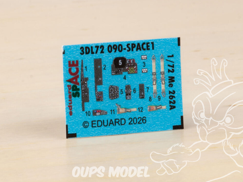 Eduard Space décalques 3D 3DL72090 Messerchmitt Me 262A Arma Hobby 1/72