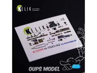 Kelik Decals 3D K72199 H-75A1/AR décalcomanies 3D intérieures pour kit Arma Hobby 1/72