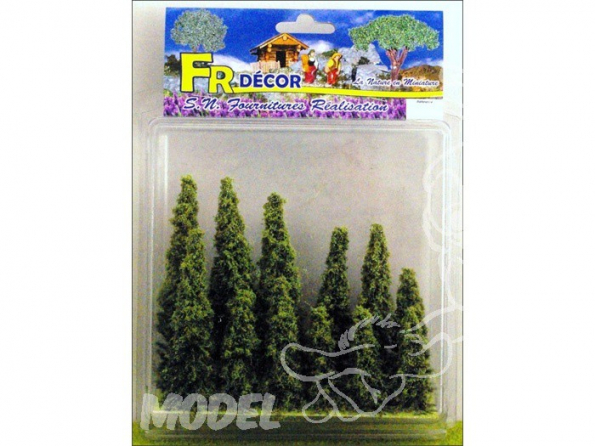 Fr Décor 06552 Boite de 12 sapins vert clair assortis