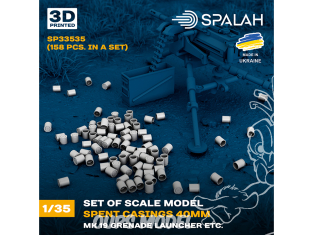 Spalah armement SP33535 Douilles usagées de lance-grenades MK19 de 40 mm 158pièces 1/35