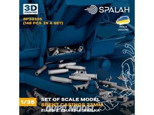 Spalah armement SP33335 Douilles usagées de 23 mm (ZU-23-2, ZSU-23-4) 1/35