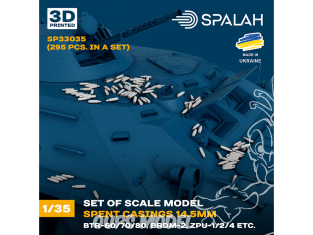 Spalah armement SP33035 Douilles usagées 20 mm MARDER 1, Wiesel 1, MK 20 214 pièces 1/35